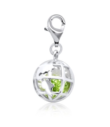 World With Stone Shaped Silver Charms CH-33